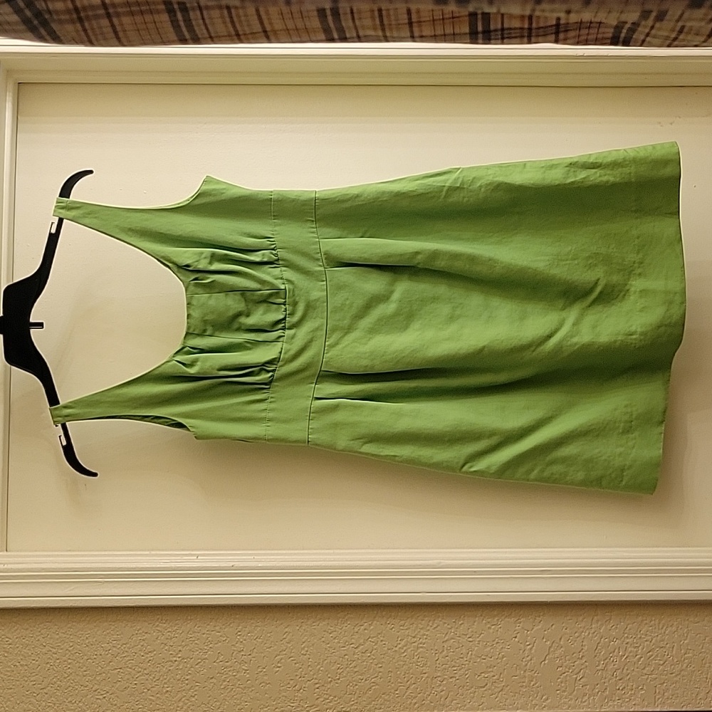 J Crew Sleeveless Dress in Lime Green Size 8
